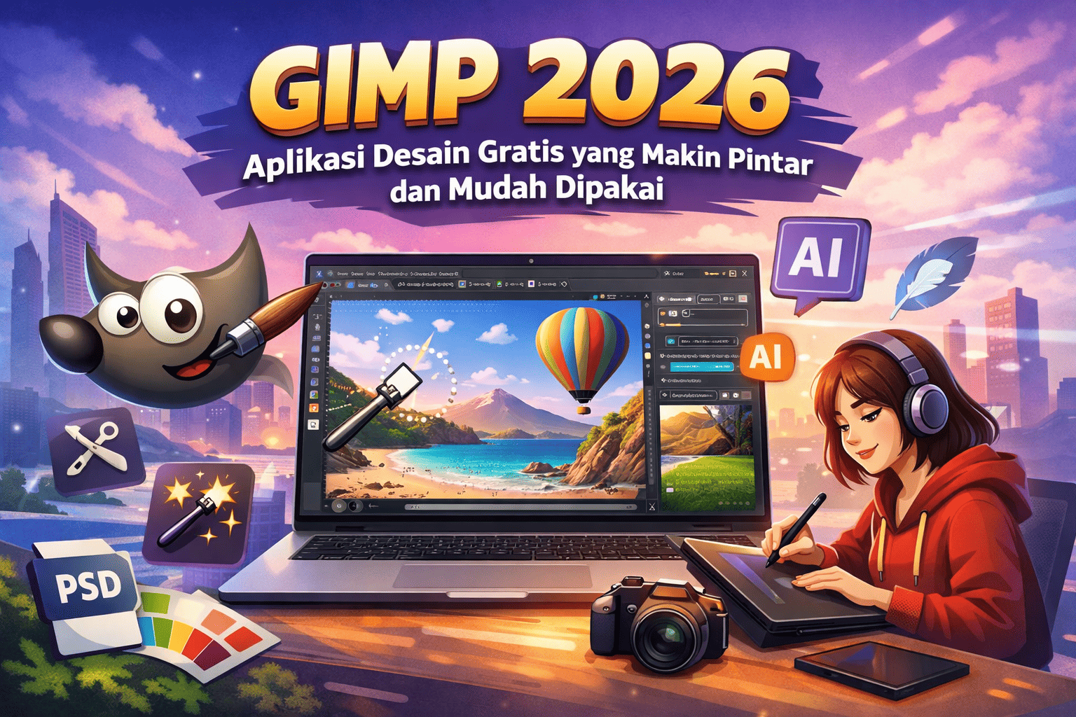 GIMP 2026: Aplikasi Desain Gratis yang Makin Pintar dan Mudah Dipakai