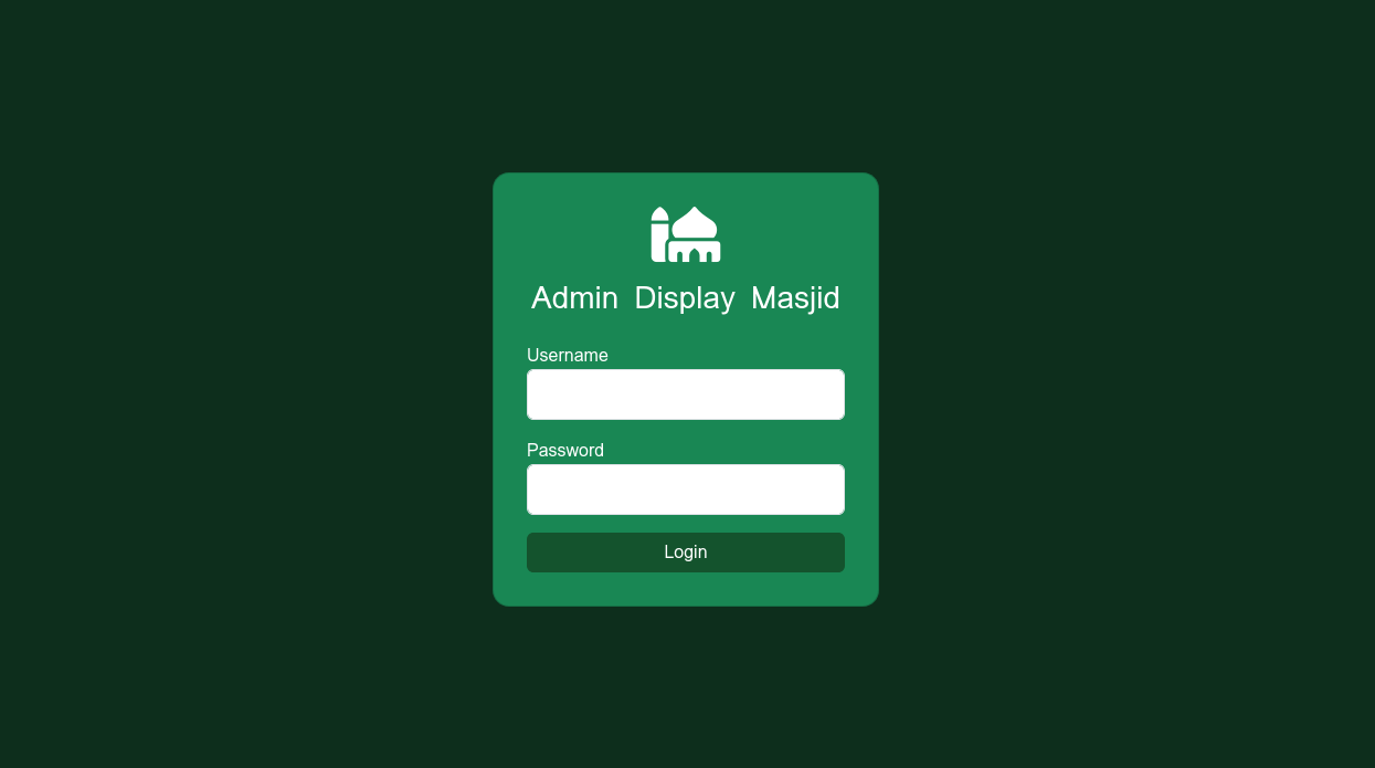 Aplikasi Display Informasi Masjid