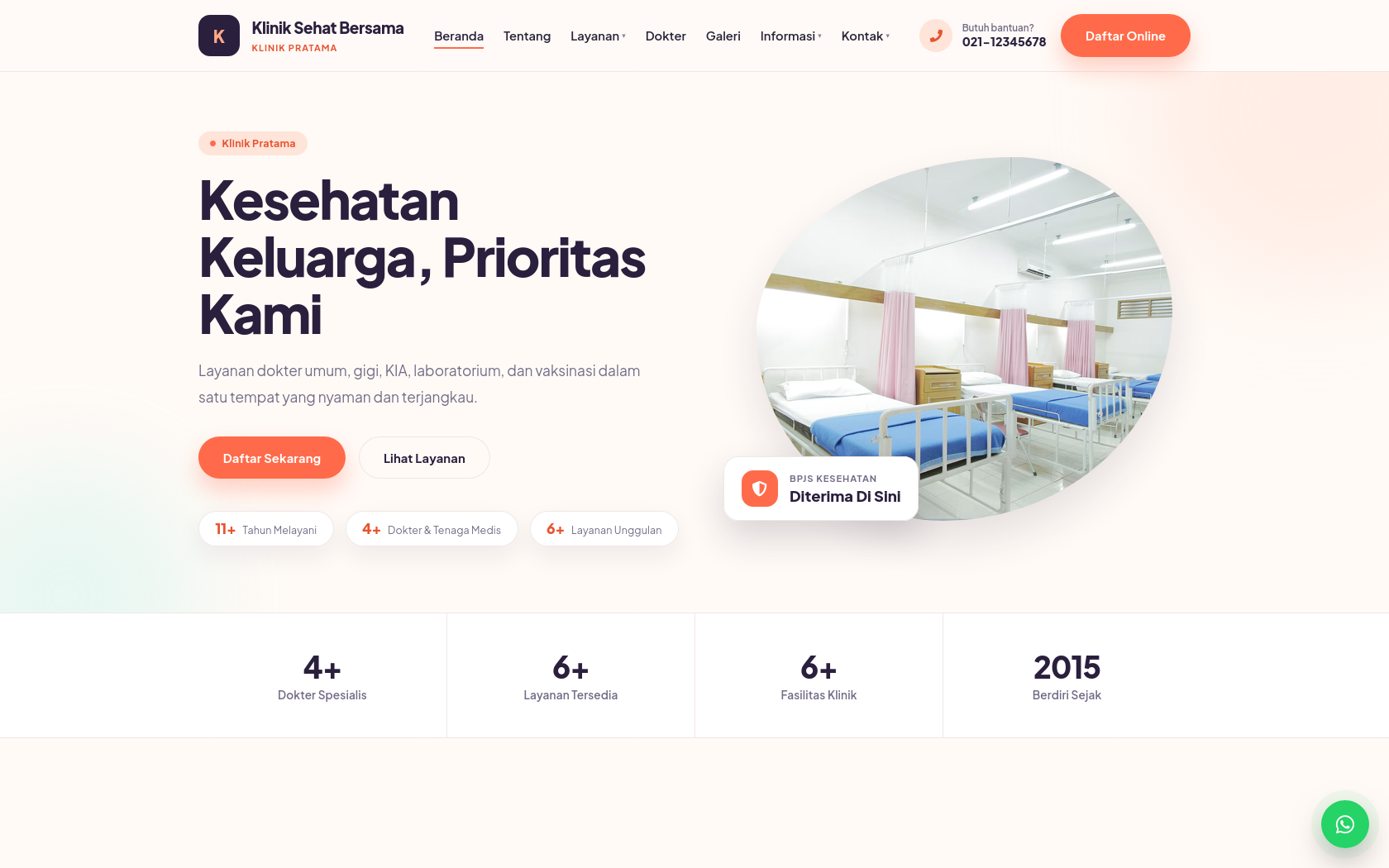 Website Klinik — Clinic Information & Public Service Website