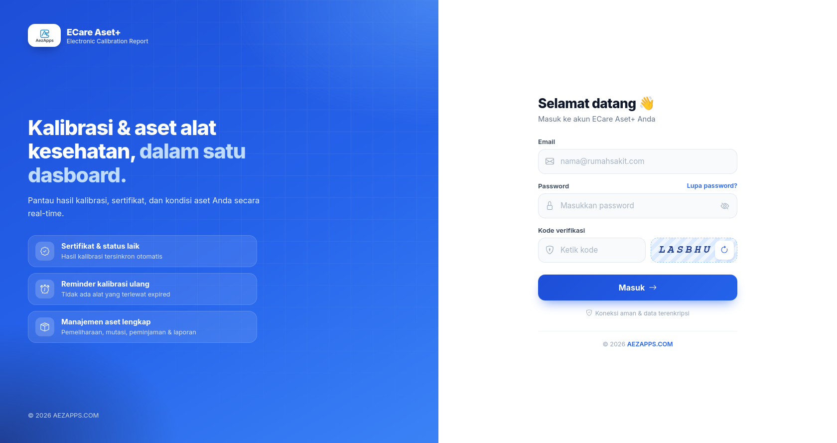Elektronic Calibration Report Aset (E-Care Aset) 3